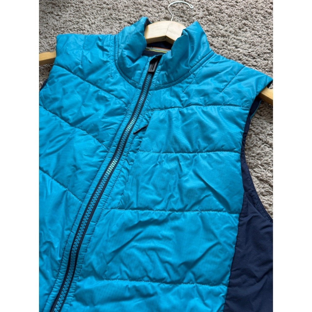 Smartwool Smartloft Vest Mens Large Teal Blue Navy Merino Wool Insulated Puffer